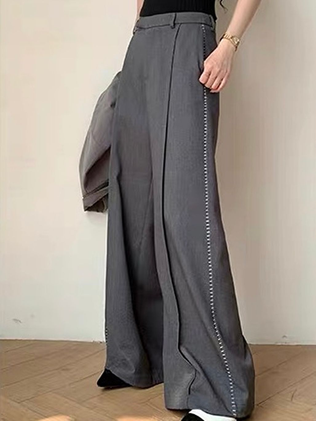 Demian High-Waist Tailored Wide-Leg Pants