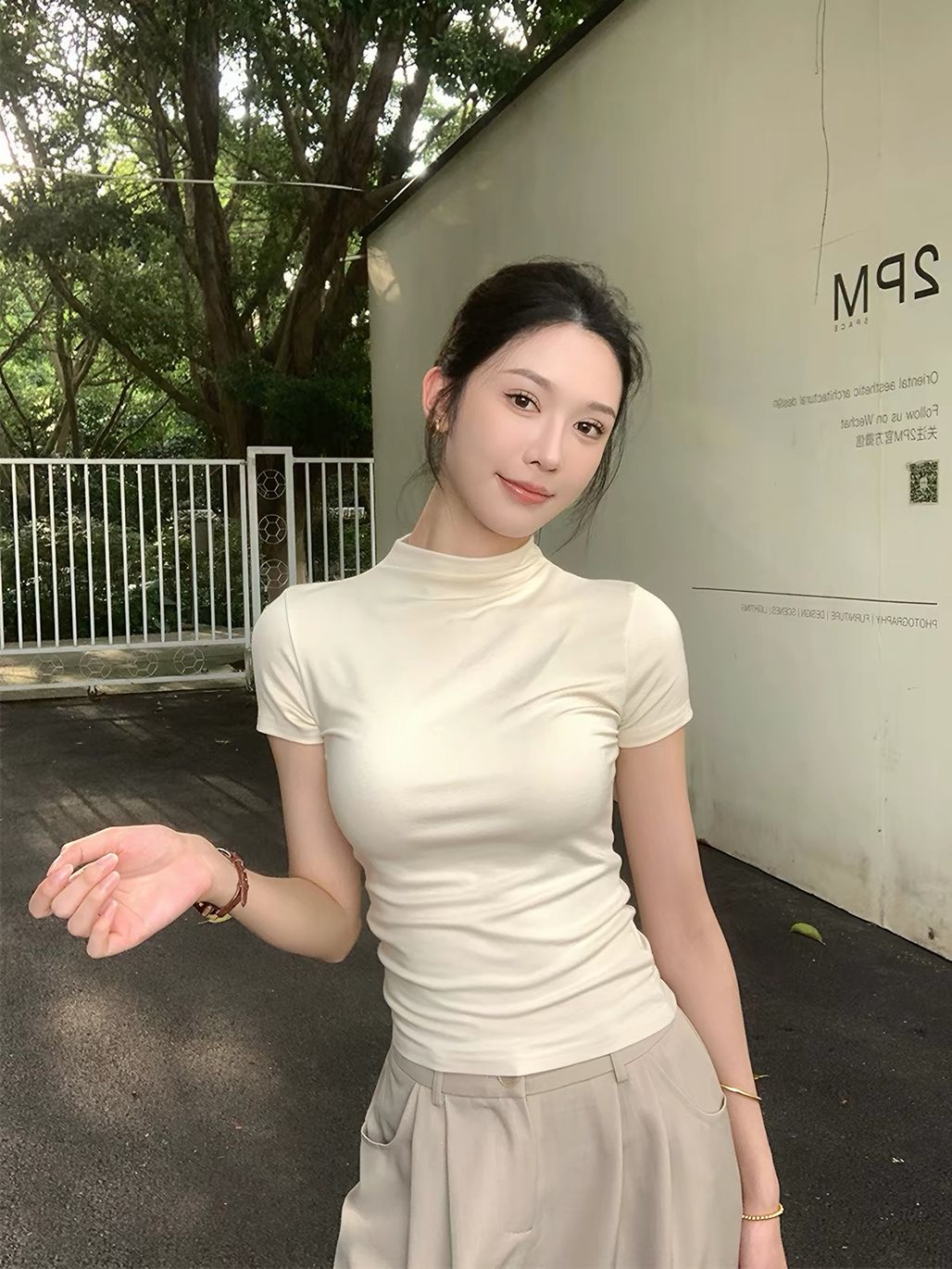 Dania Modal Mock-Neck Top