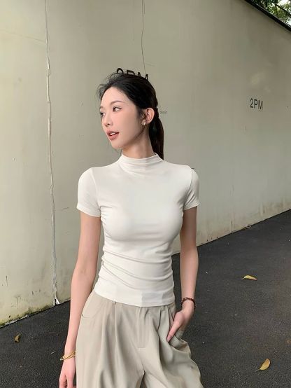 Dania Modal Mock-Neck Top