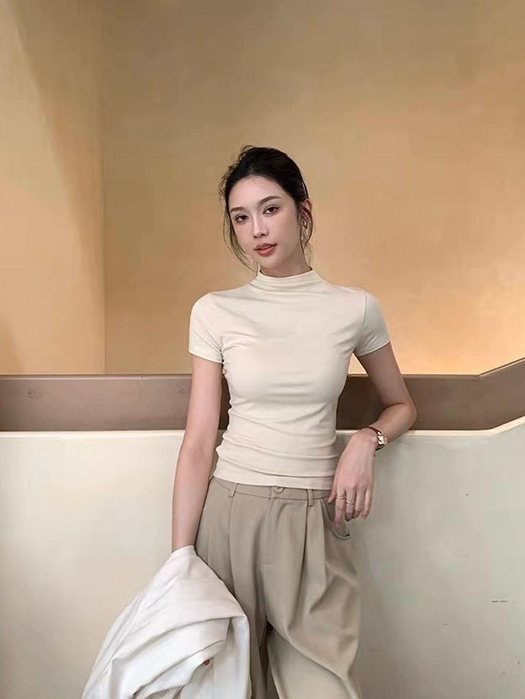 Dania Modal Mock-Neck Top