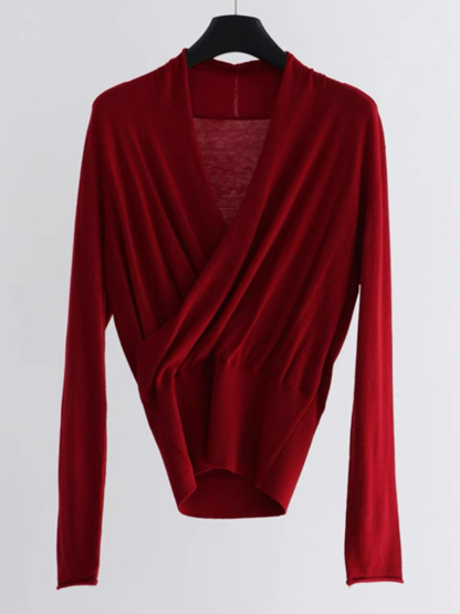 Eabha V-Collage Long Sleeve Top-The Black Bow-