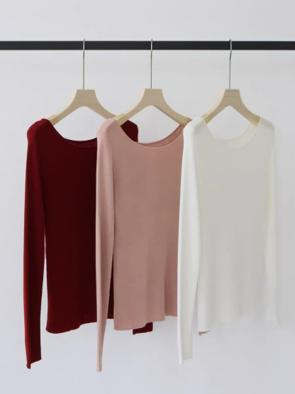 Esme Round Neck Long Sleeve Knit Top-The Black Bow-