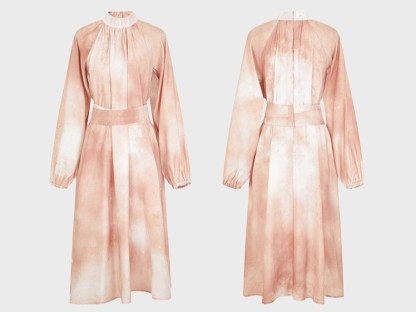 Yunn Bishop Sleeve Tea Dress (Discounted-M size)-The Black Bow-