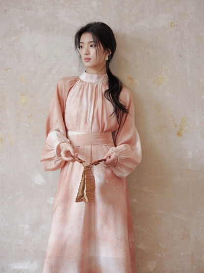 Yunn Bishop Sleeve Tea Dress (Discounted-M size)-The Black Bow-