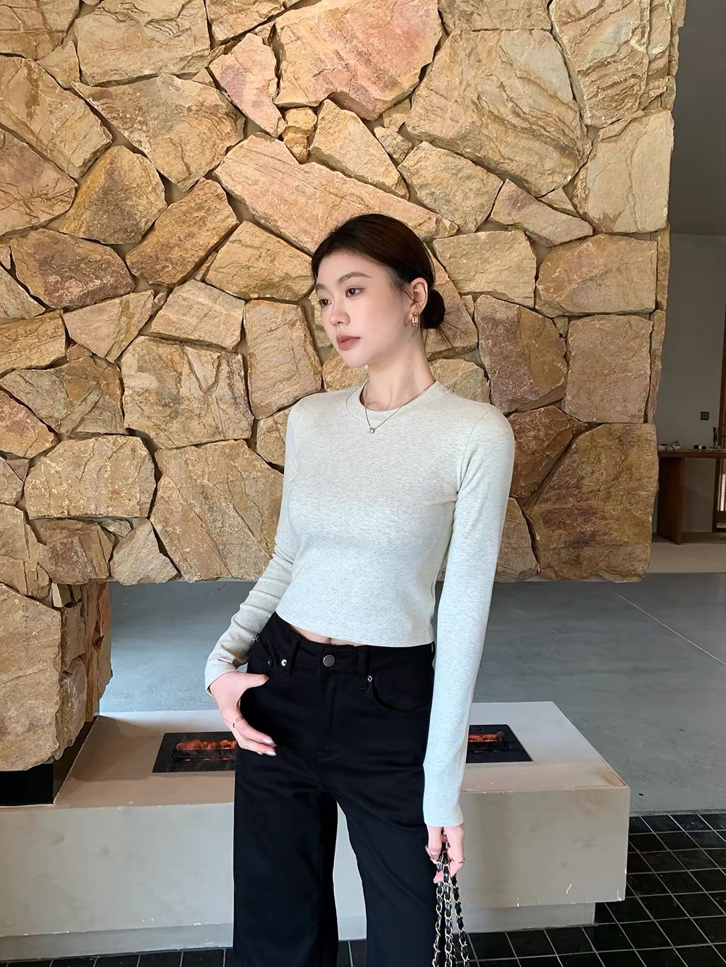Dyleon Long Sleeve Fitted Top