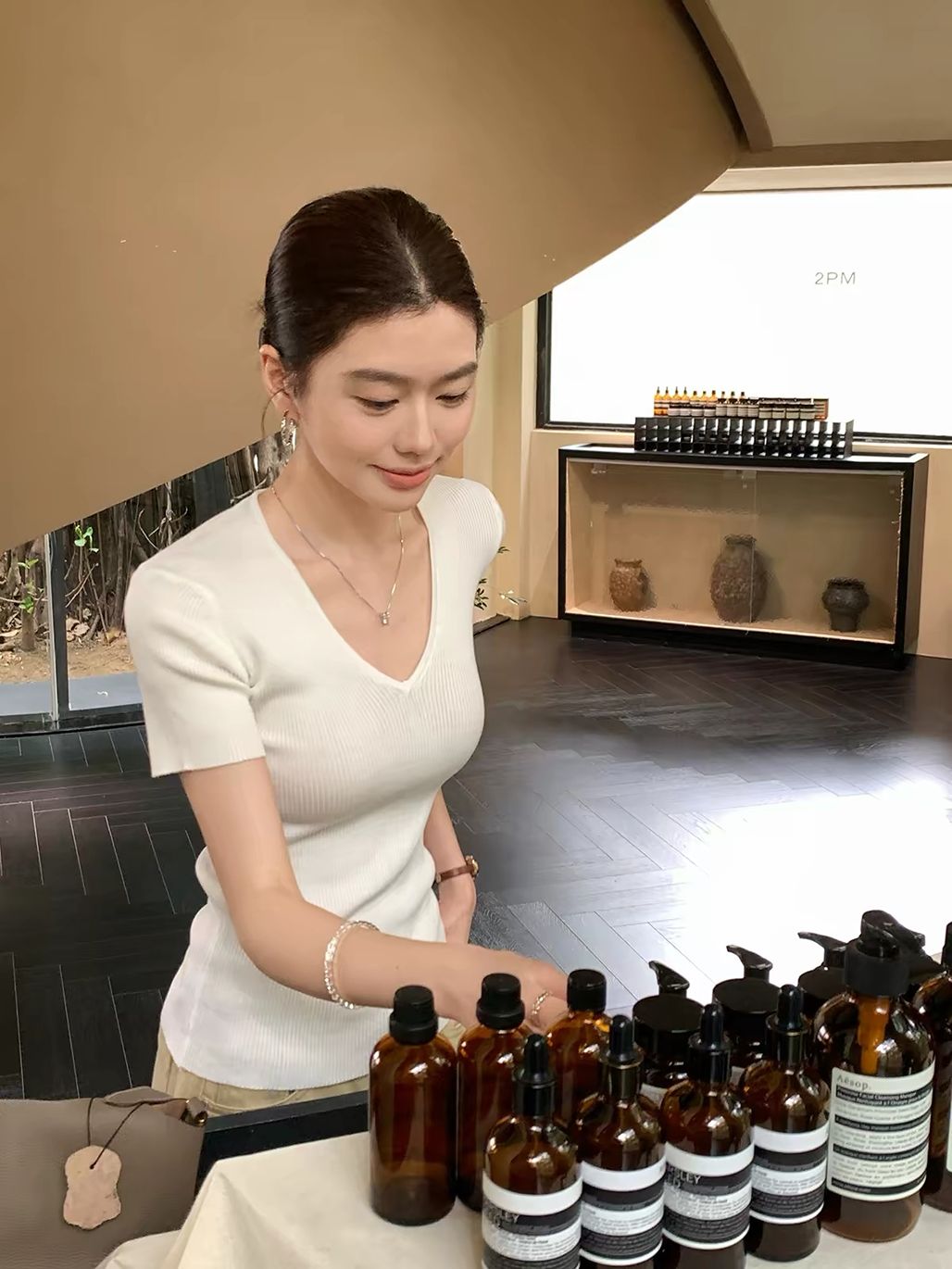 Daelyn V-Neck Lyocell Top