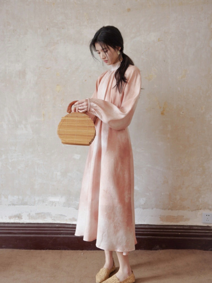 Yunn Bishop Sleeve Tea Dress (Discounted-M size)-The Black Bow-