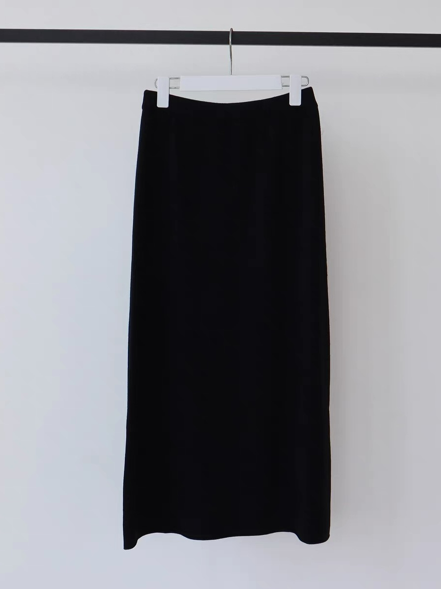Evelyn A-Line Knit Skirt-The Black Bow-