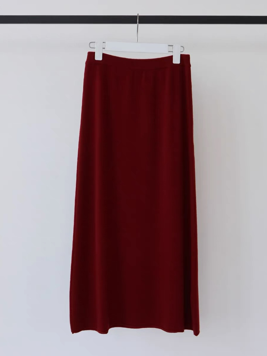 Evelyn A-Line Knit Skirt-The Black Bow-