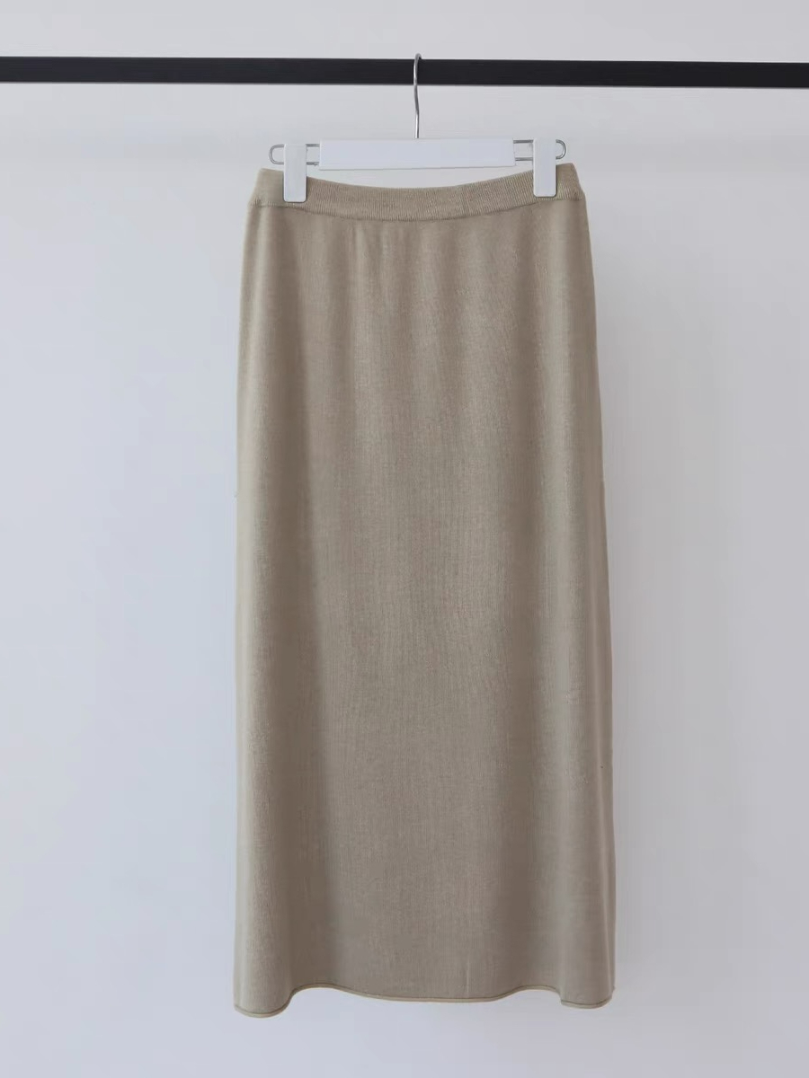 Evelyn A-Line Knit Skirt-The Black Bow-