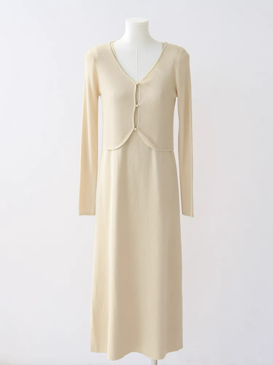 Erica Round Neck Maxi Dress-The Black Bow-