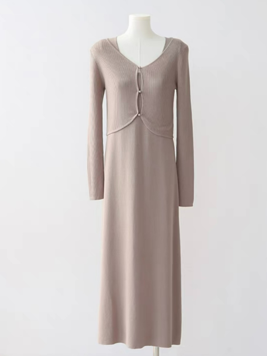 Erica Round Neck Maxi Dress-The Black Bow-