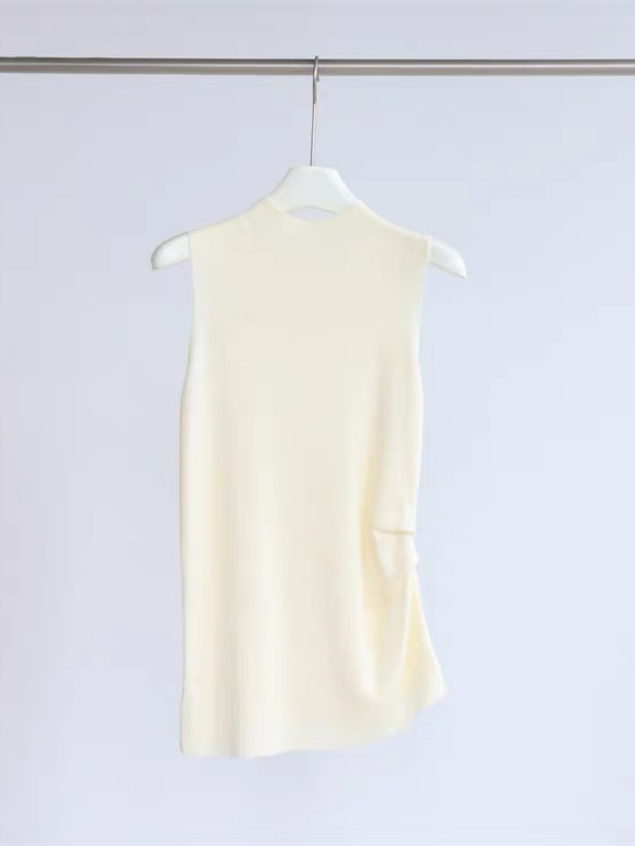 Elle High Neck Sleeveless Knit Top-The Black Bow-