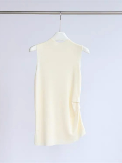 Elle High Neck Sleeveless Knit Top-The Black Bow-