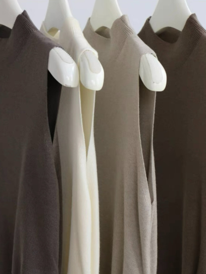 Elle High Neck Sleeveless Knit Top-The Black Bow-