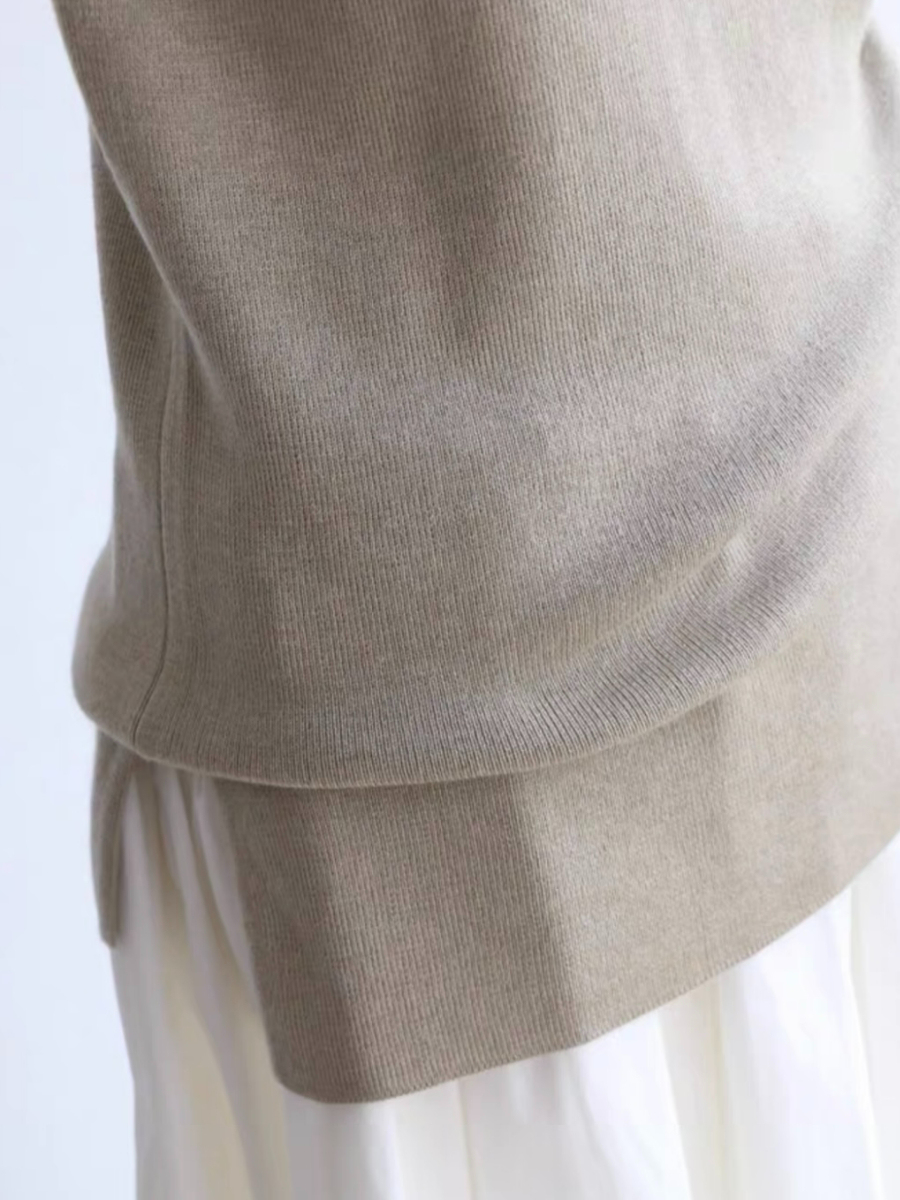Elle High Neck Sleeveless Knit Top-The Black Bow-