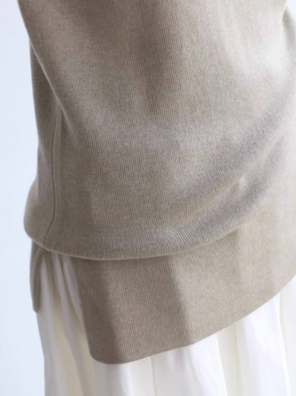 Elle High Neck Sleeveless Knit Top-The Black Bow-