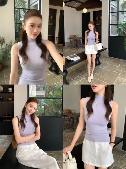 Dicinity High Neck Sleeveless Top