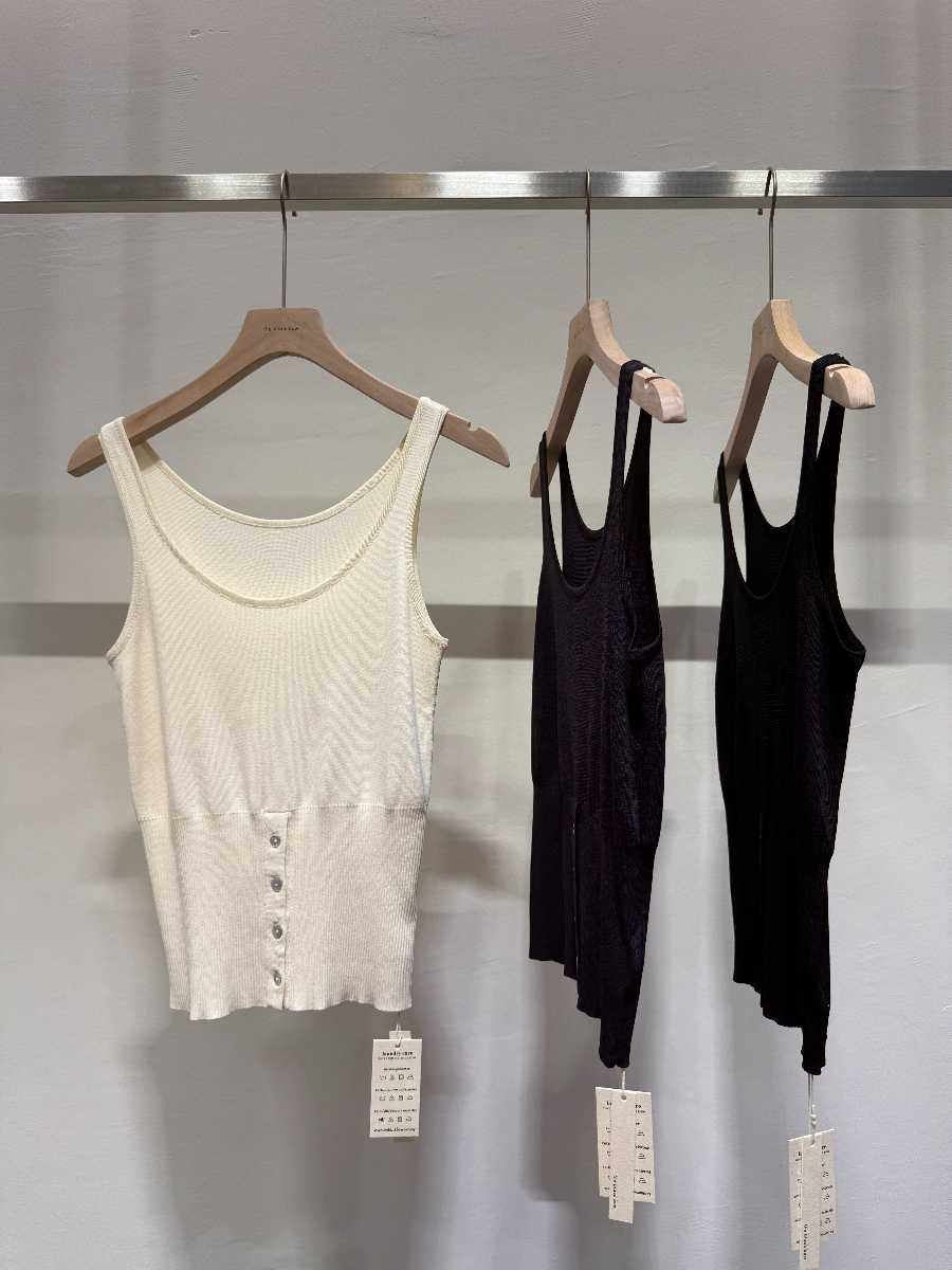 U-Neck Singlet with Waist Button (TP106)