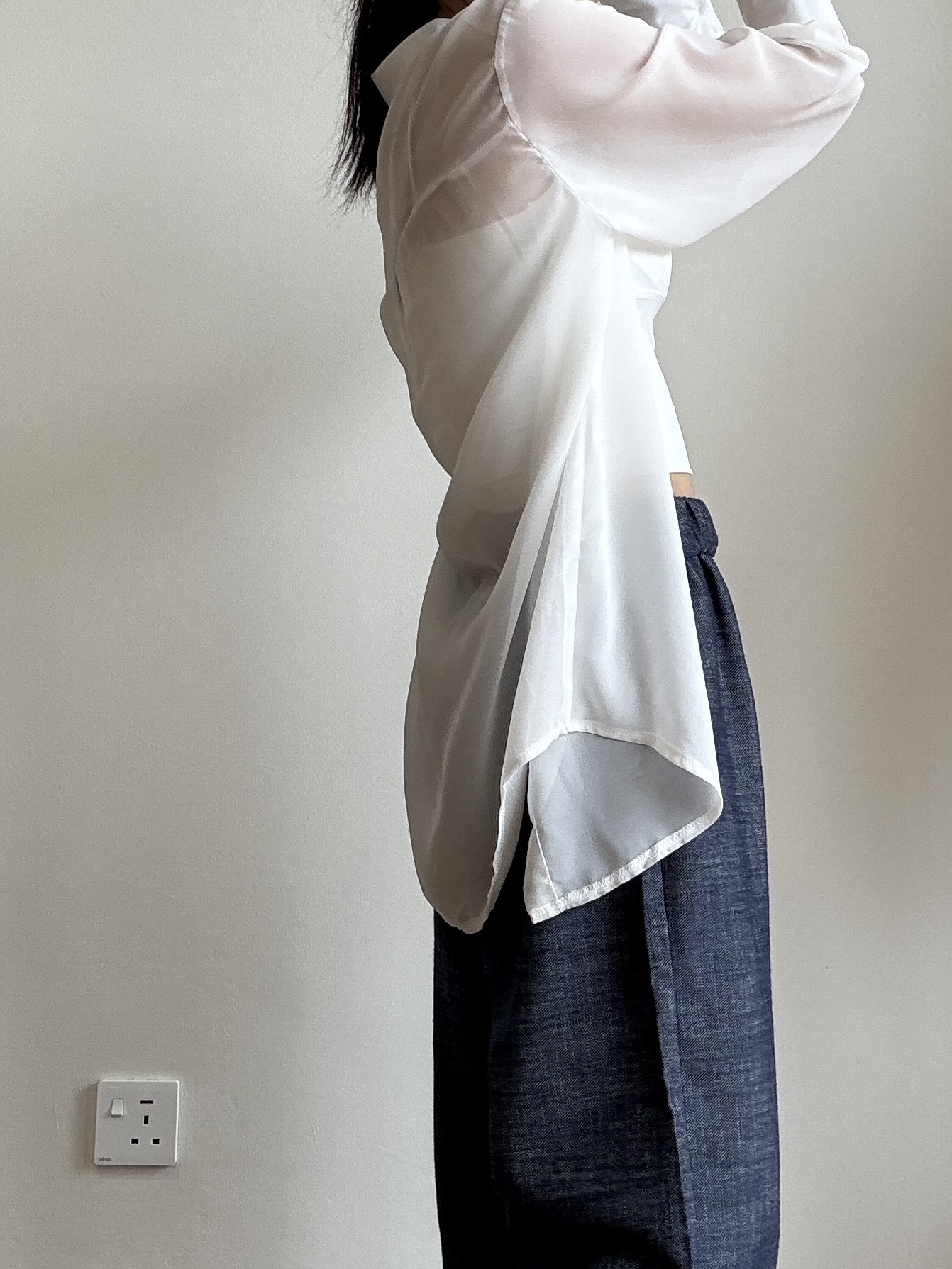 Lala Sheer Chiffon Shirt