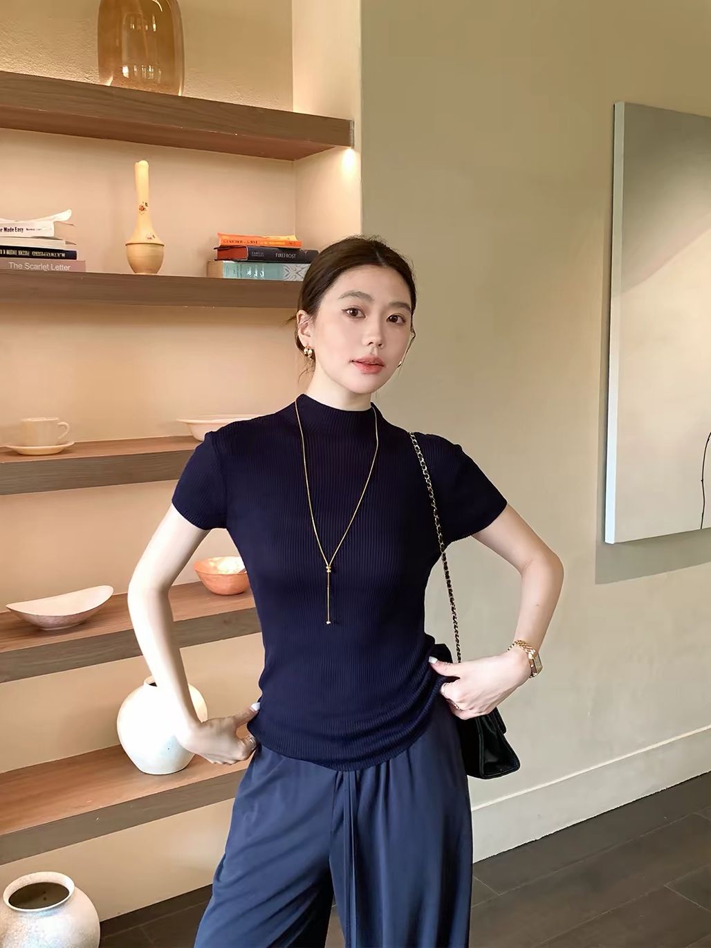 Davignon Mock Neck Top