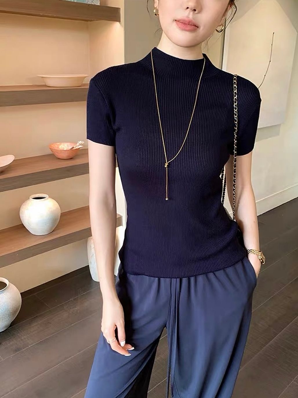 Davignon Mock Neck Top