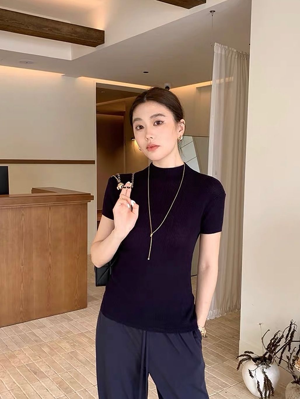 Davignon Mock Neck Top
