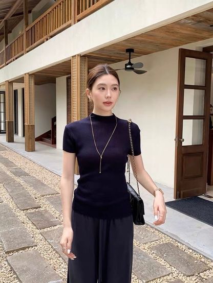 Davignon Mock Neck Top