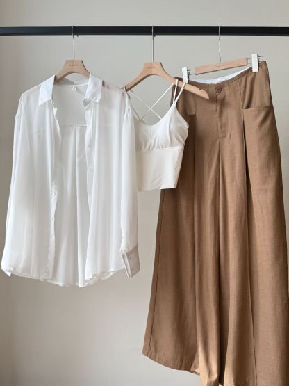 Lala Sheer Chiffon Shirt