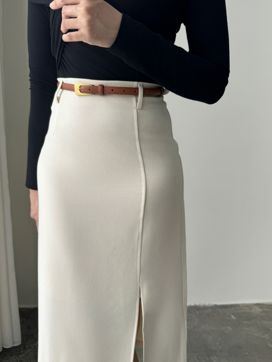 Sabrine A-Line Side Slit Skirt