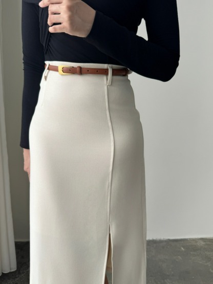 Sabrine A-Line Side Slit Skirt