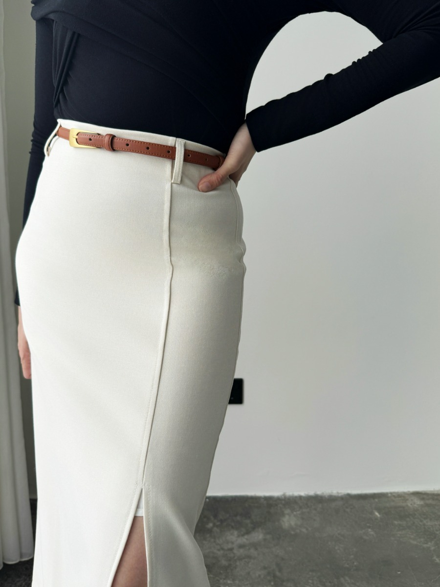 Sabrine A-Line Side Slit Skirt