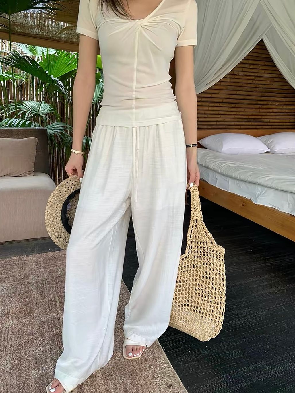 Dinny Linen Blend Relax Pants
