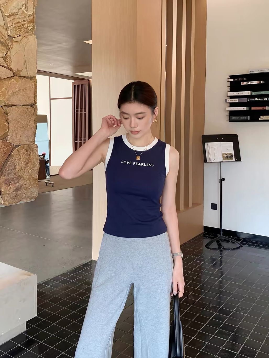 Doppy Love Fearless Ringer Tank Top