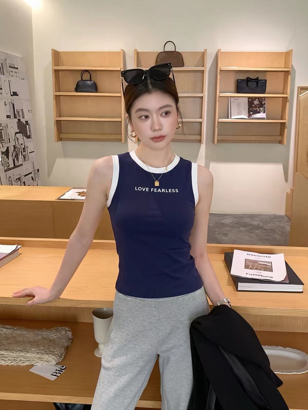 Doppy Love Fearless Ringer Tank Top