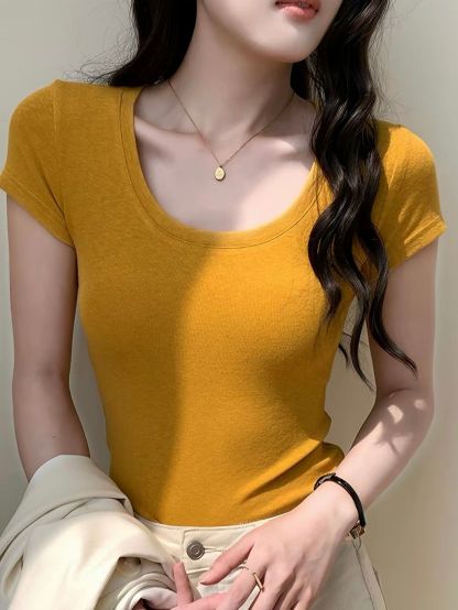 Deep Scoop-Neck Modal Top
