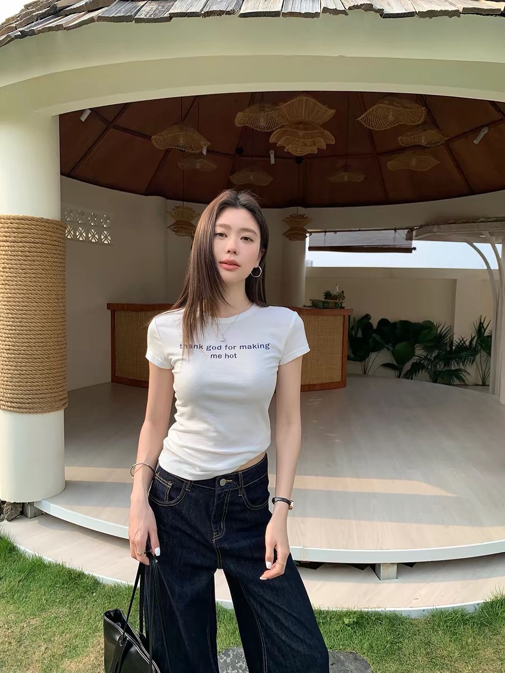 Diwya Alphabet Printing Fitted Tee