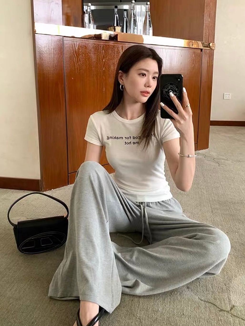 Diwya Alphabet Printing Fitted Tee