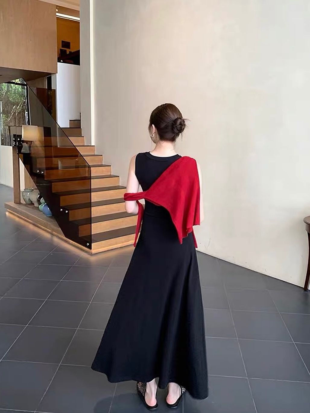 Duena Ruched-Side Fitted Maxi Dress