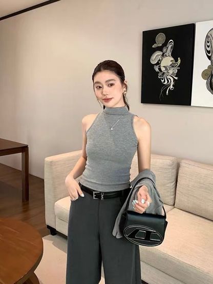 Mock-Neck Top & Cardigan Set