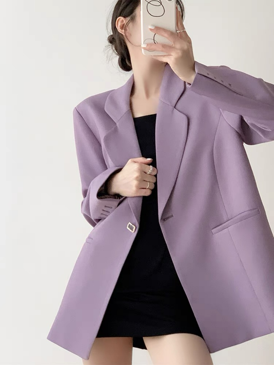 Xena Lapel Collar Blazer-The Black Bow-
