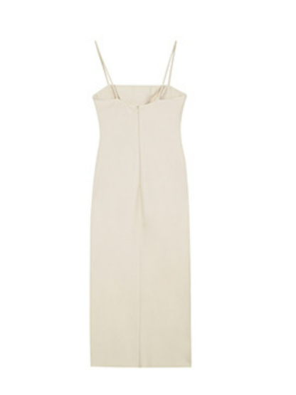 Xona Side Ruched Cami Dress-The Black Bow-