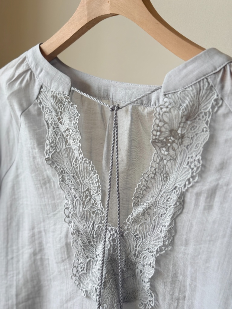 Perry Tencey Blend Lacey Trim Top & Shorts Set