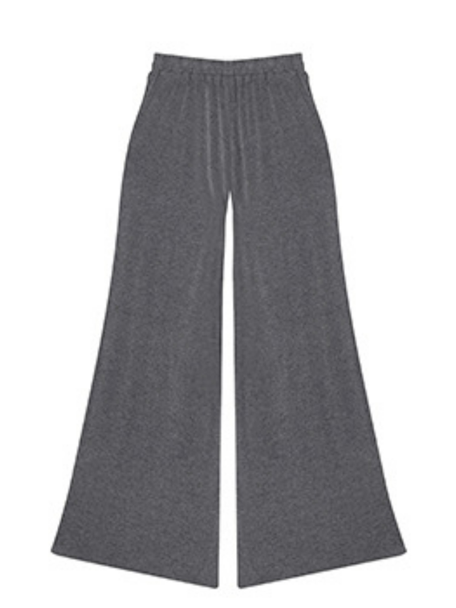 Xareny Off Shoulder Asymmetric Knit Top & Pants-The Black Bow-