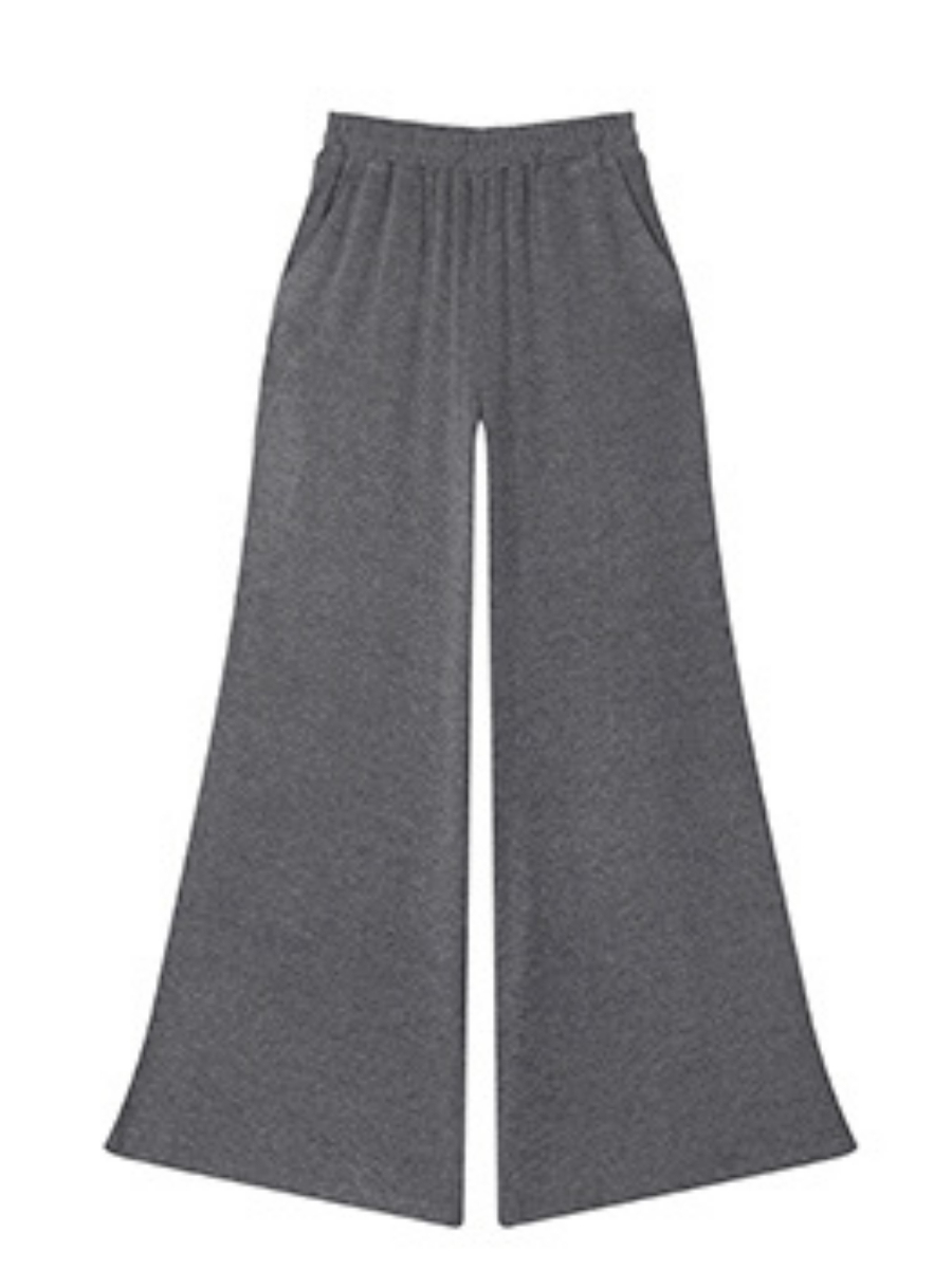 Xareny Off Shoulder Asymmetric Knit Top & Pants-The Black Bow-