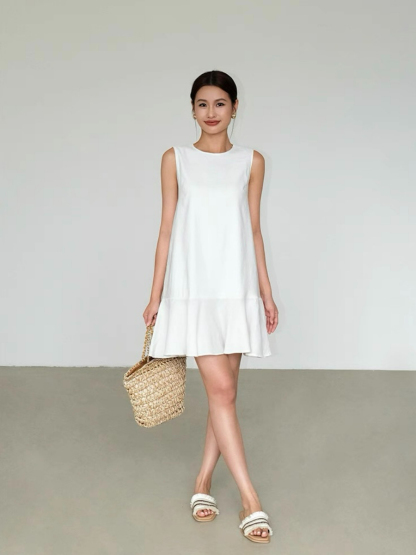 Amelia Ruffle Trim Dress