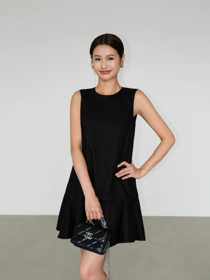 Amelia Ruffle Trim Dress