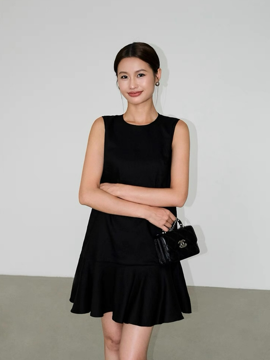 Amelia Ruffle Trim Dress