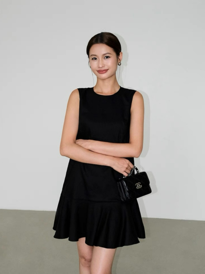 Amelia Ruffle Trim Dress