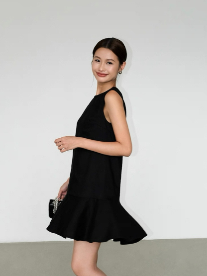 Amelia Ruffle Trim Dress